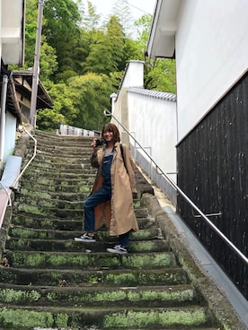 「GAP（ギャップ）のアイテム（オールインワン・サロペット）」を使った、りちゃさん（レディース・162cm）の夏コーディネート