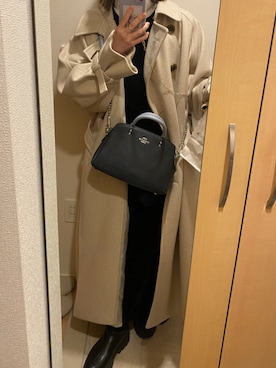 「WILLFULLY（ウィルフリー）のアイテム（その他アウター）」を使った、かれんさん（レディース・157cm）の冬コーディネート