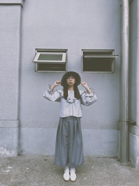 「plain-me（プレインミー）のアイテム（パンツ）」を使った、 ++Yuさん（レディース・160cm）の春コーディネート