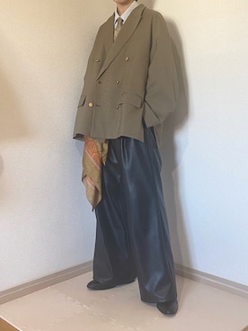 「soerte（ソエルテ）のアイテム（ジャケット/アウター）」を使った、コバさん（メンズ・173cm）の冬コーディネート