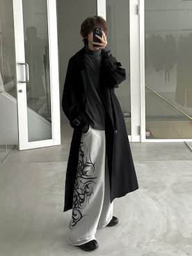 「アイテム（ステンカラーコート）」を使った、ゆーきさん（メンズ・175cm）の秋コーディネート