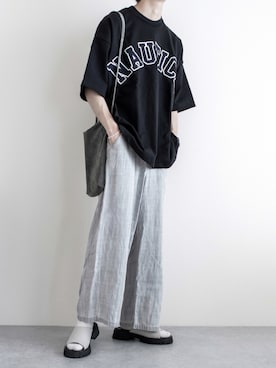 「UNKNOWN.（アンノウン）のアイテム（ブレスレット）」を使った、ゆーきさん（メンズ・174cm）の夏コーディネート