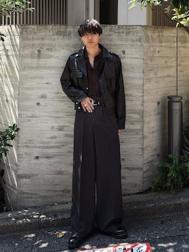 「CLEL（クレイル）のアイテム（パンツ）」を使った、ゆーきさん（メンズ・175cm）の秋コーディネート