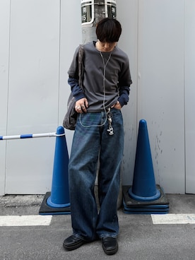 「Clarks（クラークス）のアイテム（シューズ）」を使った、ゆーきさん（メンズ・175cm）の春コーディネート