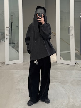 「アイテム（チェスターコート）」を使った、ゆーきさん（メンズ・175cm）の冬コーディネート