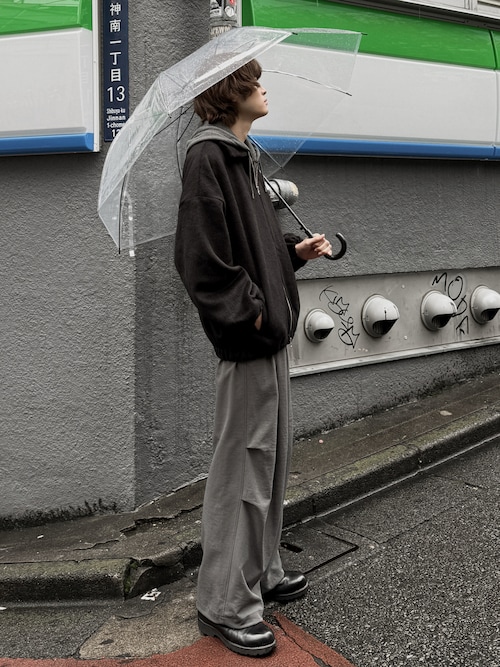 SLICK/スリック】Shaggy Melton Zip Up Blouson/シャギーメルトン