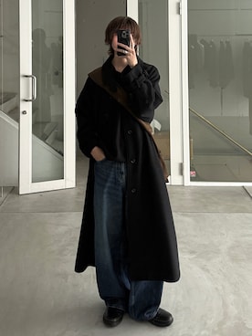 「アイテム（ステンカラーコート）」を使った、ゆーきさん（メンズ・175cm）の秋コーディネート