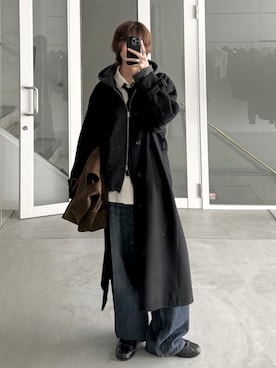 「アイテム（ステンカラーコート）」を使った、ゆーきさん（メンズ・175cm・20代）の秋コーディネート