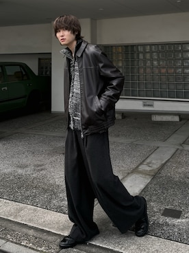 「アイテム（スラックス）」を使った、ゆーきさん（メンズ・175cm・20代）の冬コーディネート