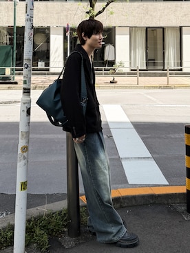 「CASPER JOHN（キャスパージョン）のアイテム（ジャケット/アウター）」を使った、ゆーきさん（メンズ・175cm）の春コーディネート