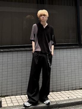 「アイテム（ニット/セーター）」を使った、ゆーきさん（メンズ・175cm）の夏コーディネート