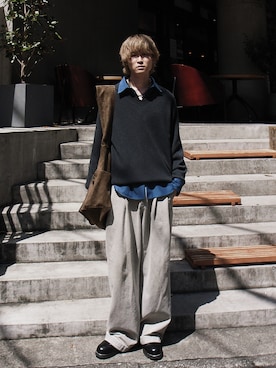 「アイテム（トップス）」を使った、ゆーきさん（メンズ・175cm・20代）の秋コーディネート