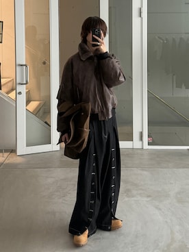 「アイテム（MA-1）」を使った、ゆーきさん（メンズ・175cm）の秋コーディネート