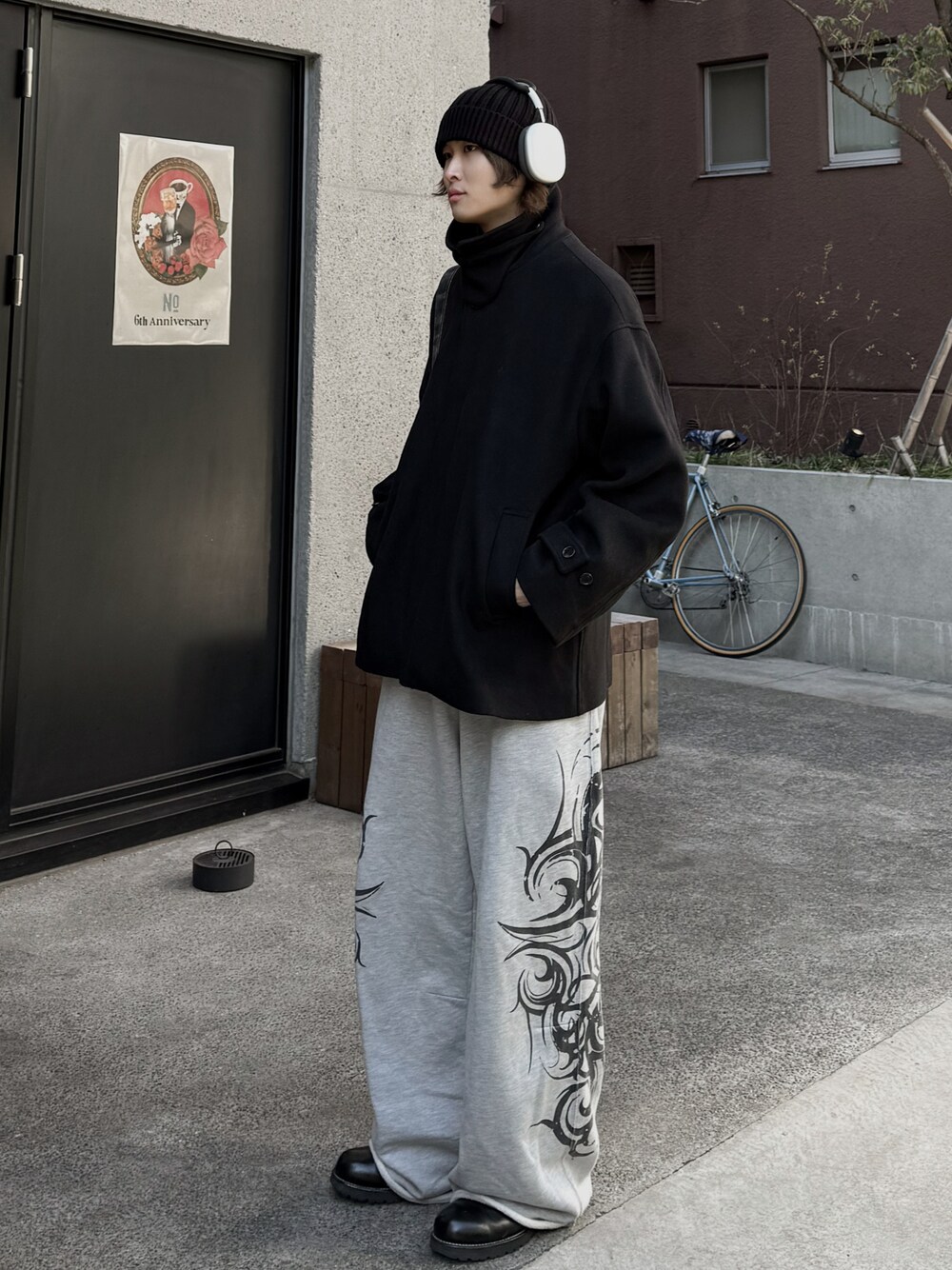 Jaded Londonのスウェットパンツを使った人気ファッション