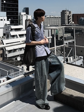 「オープンカラーシャツ」｜ゆーきさん（メンズ・175cm）の春コーディネート