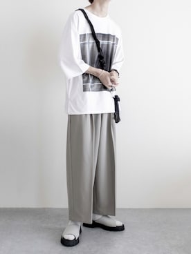 「Hint&Wit（ヒントアンドウィット）のアイテム」を使った、ゆーきさん（メンズ・174cm）の夏コーディネート