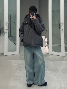 「アイテム（ジャケット/アウター、グレー系）」を使った、ゆーきさん（メンズ・175cm）の冬コーディネート