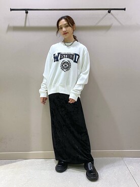 「LOWRYS FARM（ローリーズファーム）のチェーンネックレス　976398（ネックレス）」を使った、naaasuさん（レディース・149cm）の秋コーディネート