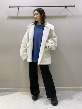 「LOWRYS FARM（ローリーズファーム）のチェーンネックレス　976398（ネックレス）」を使った、naaasuさん（レディース・149cm）の冬コーディネート