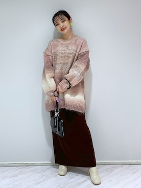 「LOWRYS FARM（ローリーズファーム）のストレッチヒールブーツ　851418（ブーツ）」を使った、naaasuさん（レディース・149cm）の秋コーディネート