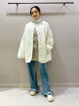 「LOWRYS FARM（ローリーズファーム）のチェーンネックレス　976398（ネックレス）」を使った、naaasuさん（レディース・149cm）の秋コーディネート