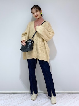 「LOWRYS FARM（ローリーズファーム）のストレッチヒールブーツ　851418（ブーツ）」を使った、naaasuさん（レディース・149cm）の秋コーディネート