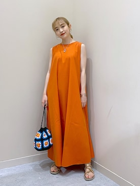 ワンピース ドレス オレンジ系 を使った クロシェ の人気ファッションコーディネート Wear