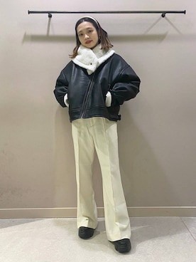 「アイテム（ブルゾン）」を使った、naaasuさん（レディース・149cm）の冬コーディネート