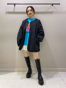 「LOWRYS FARM（ローリーズファーム）のチェーンネックレス　976398（ネックレス）」を使った、naaasuさん（レディース・149cm）の秋コーディネート