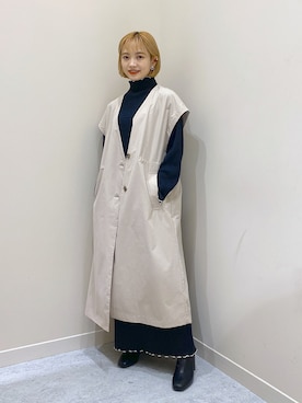 「LOWRYS FARM（ローリーズファーム）のストレッチヒールブーツ　851418（ブーツ）」を使った、naaasuさん（レディース・149cm）の秋コーディネート