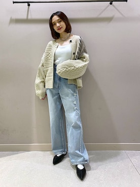 「LOWRYS FARM（ローリーズファーム）のチェーンネックレス　976398（ネックレス）」を使った、naaasuさん（レディース・149cm）の秋コーディネート