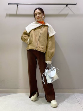 「LOWRYS FARM（ローリーズファーム）のチェーンネックレス　976398（ネックレス）」を使った、naaasuさん（レディース・149cm）の冬コーディネート