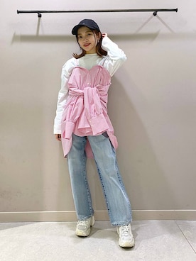 「アイテム（キャップ）」を使った、naaasuさん（レディース・149cm・20代）の春コーディネート