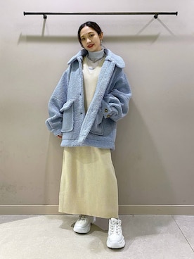 「LOWRYS FARM（ローリーズファーム）のチェーンネックレス　976398（ネックレス）」を使った、naaasuさん（レディース・149cm）の秋コーディネート