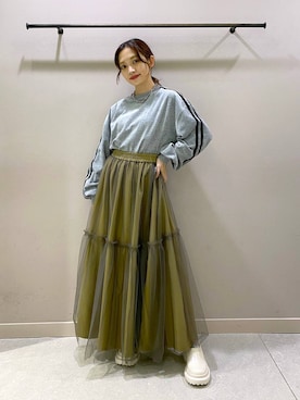 「LOWRYS FARM（ローリーズファーム）のチェーンネックレス　976398（ネックレス）」を使った、naaasuさん（レディース・149cm）の秋コーディネート