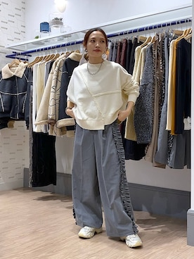 「アイテム（ピアス（両耳用））」を使った、naaasuさん（レディース・149cm・20代）の秋コーディネート