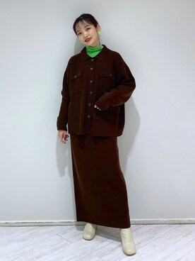 「LOWRYS FARM（ローリーズファーム）のストレッチヒールブーツ　851418（ブーツ）」を使った、naaasuさん（レディース・149cm）の秋コーディネート