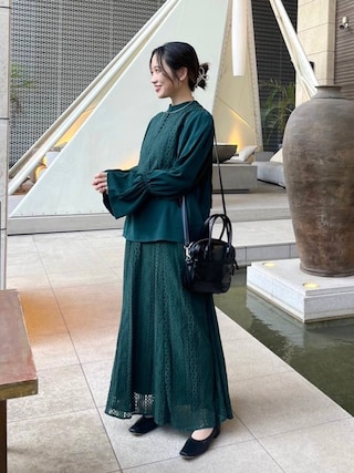 オケージョンドレス/結婚式】2PSETレースブラウス＊フレア