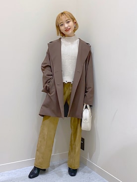 「LOWRYS FARM（ローリーズファーム）のストレッチヒールブーツ　851418（ブーツ）」を使った、naaasuさん（レディース・149cm）の秋コーディネート