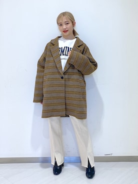 「LOWRYS FARM（ローリーズファーム）のストレッチヒールブーツ　851418（ブーツ）」を使った、naaasuさん（レディース・149cm）の冬コーディネート