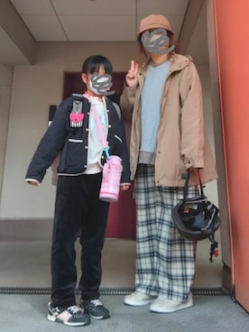 「アイテム（ノーカラージャケット）」を使った、ぴよりあさん（レディース・155cm）の秋コーディネート