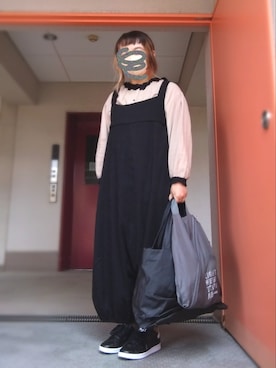「rps（アールピーエス）のアイテム（オールインワン・サロペット）」を使った、ぴよりあさん（レディース・155cm）の秋コーディネート