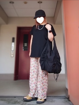 「milsa（ミルサ）のアイテム（帽子）」を使った、ぴよりあさん（レディース・155cm）の秋コーディネート