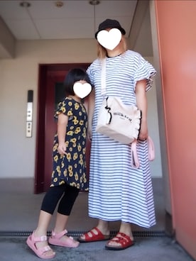 「milsa（ミルサ）のアイテム（帽子）」を使った、ぴよりあさん（レディース・155cm）の秋コーディネート