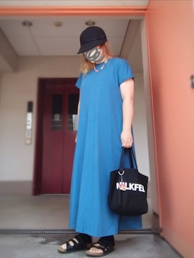 「milsa（ミルサ）のアイテム（帽子）」を使った、ぴよりあさん（レディース・155cm）の秋コーディネート