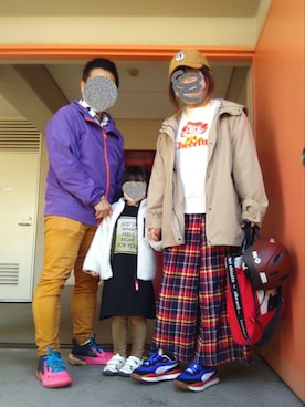 「アイテム（マウンテンパーカー）」を使った、ぴよりあさん（レディース・155cm）の春コーディネート