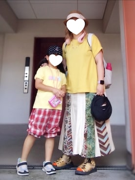 「apres les cours（アプレレクール）のアイテム」を使った、ぴよりあさん（レディース・155cm）の夏コーディネート