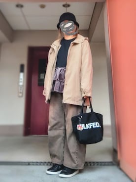 「アイテム（ブルゾン）」を使った、ぴよりあさん（レディース・155cm）の秋コーディネート