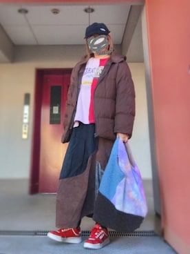 「BIG FIELD（ビッグフィールド）のアイテム」を使った、ぴよりあさん（レディース・155cm）の冬コーディネート