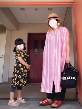 「apres les cours（アプレレクール）のアイテム」を使った、ぴよりあさん（レディース・155cm）の夏コーディネート